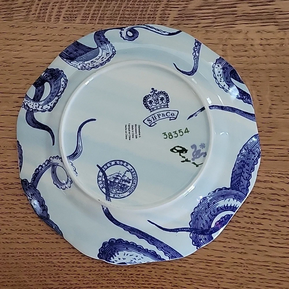 Anthropologie From the Deep Desert plates - set of 4 - Octopus